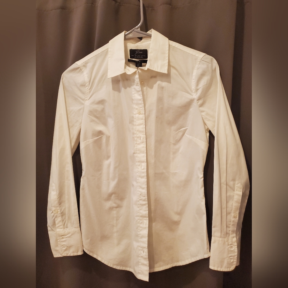 J. Crew white Slim Stretch Perfect Shirt 0P